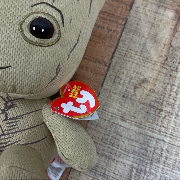 NEW Ty Beanie Baby Marvel Baby Groot Plush Stuffed Animal Superhero Tree - Picture 5 of 5